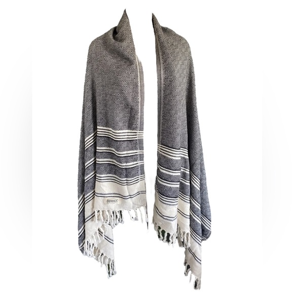 DEMMEX Towels Ibiza SpaTurkish Cotton Beach Blanket XXL 75"x37" black Diamond - Picture 4 of 7